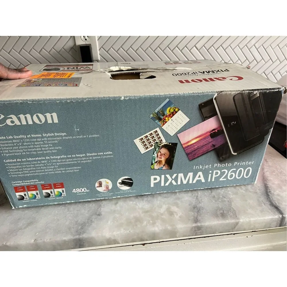 Canon PIXMA iP2600 Inkjet Photo Printer With USB Cable New in Box